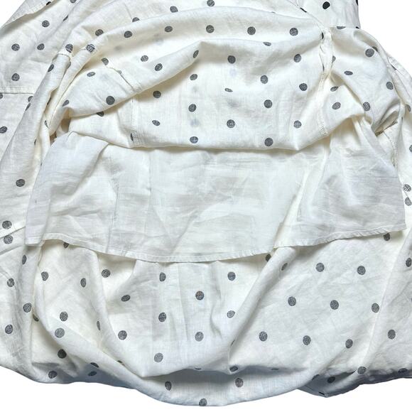 Old Navy | Women | Ivory White Linen Blend Polka Dot Midi Sundress | Large - Picture 11 of 13